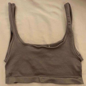 Aritzia Gray Crop Tank Top